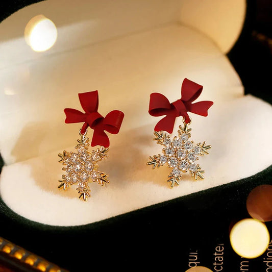 Snowflakes Drop Christmas Xmas Snowman Red Santa New Jewelry Girls Earring