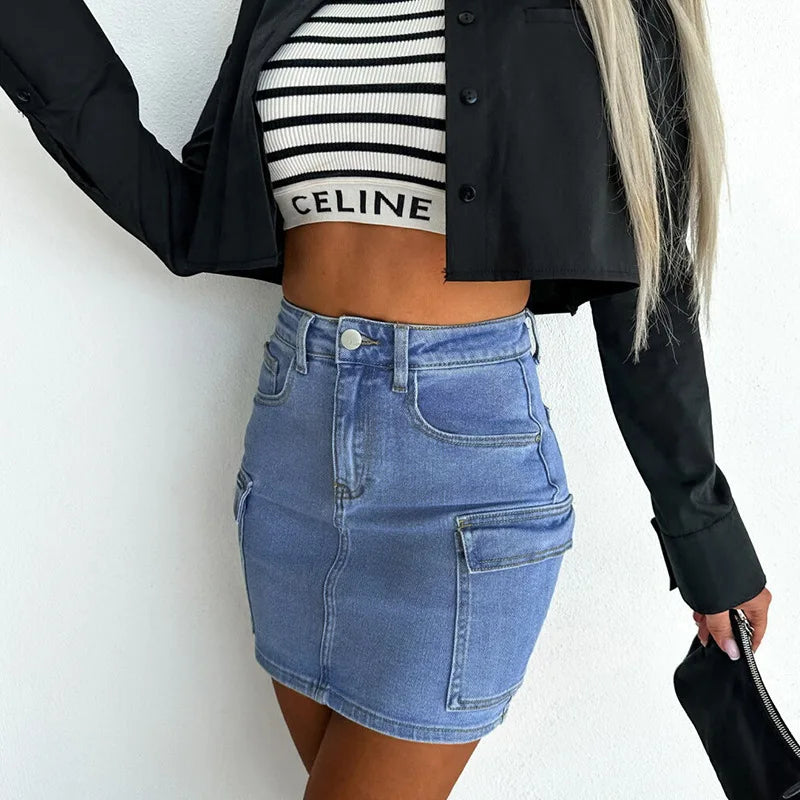 Slim Mini Skirt High Waist Short Fashion Nightclub Streetwear Wholesale Clothes New Skirt