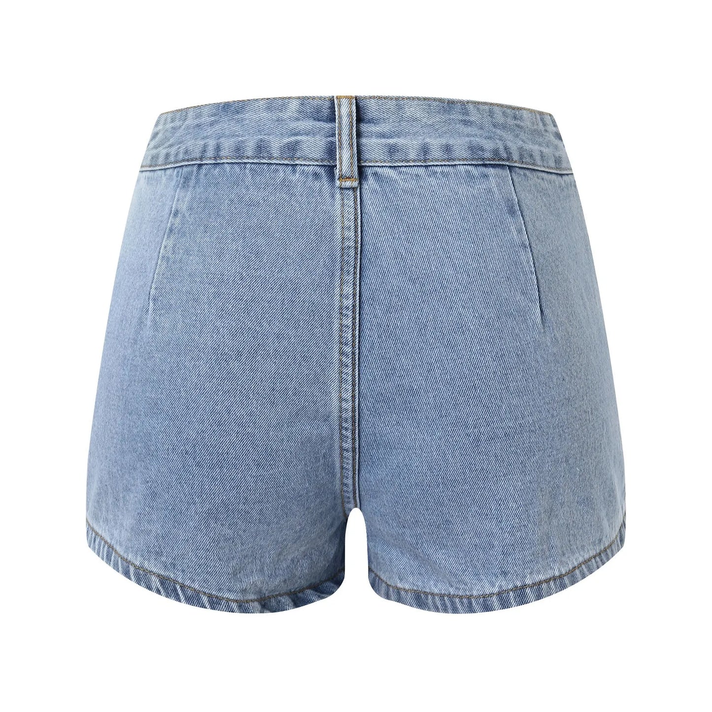 Women Fashion Denim Skort Rave Street Wrap Irregular Skinny Shorts Summer Jeans Skirt