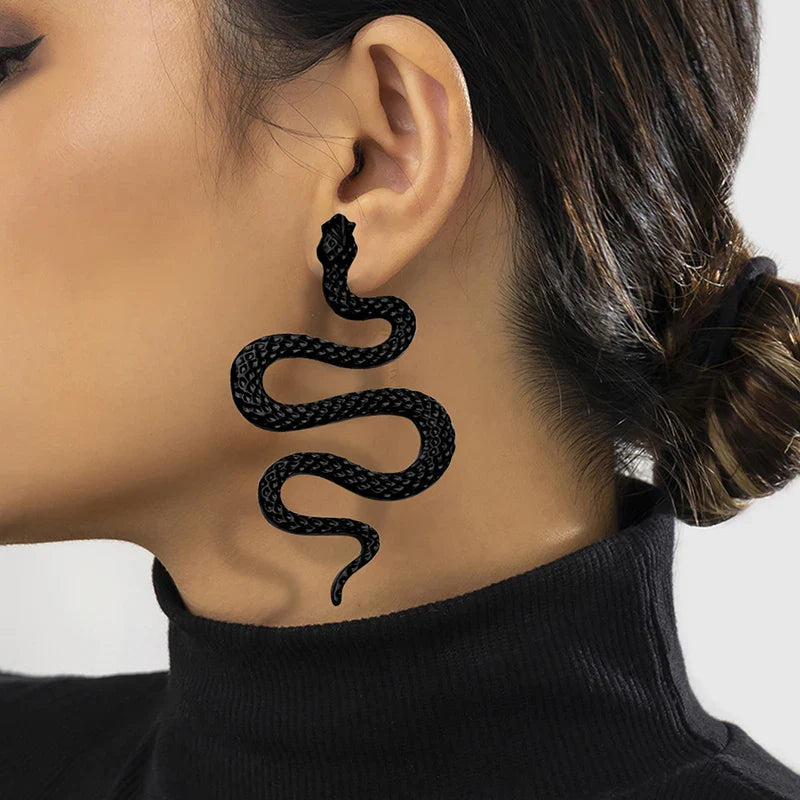 Rock Halloween Snake Avant-garde Trend Fashion Sexy Personalized Gothic Exaggerated Earring