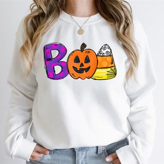 Playful Spooky Festive Pumpkin Graphic Cozy Hoodie