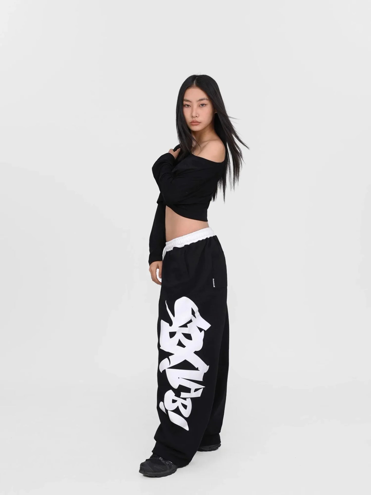 Street Black Dance Graffiti Halloween Pants