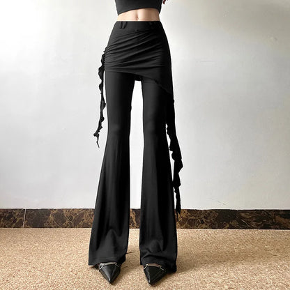 Casual Ruffles Halloween Slim Pants