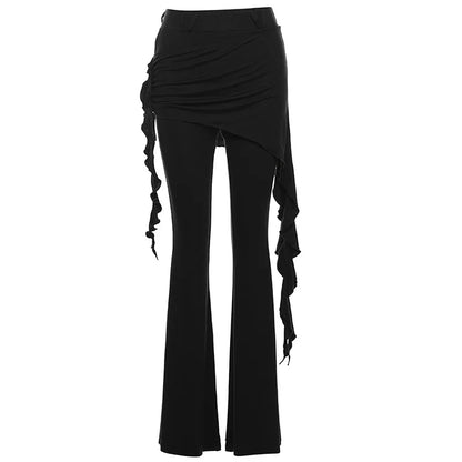 Casual Ruffles Halloween Slim Pants