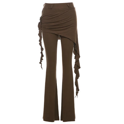 Casual Ruffles Halloween Slim Pants