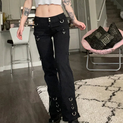 Dark Y2K Punk Halloween Pants