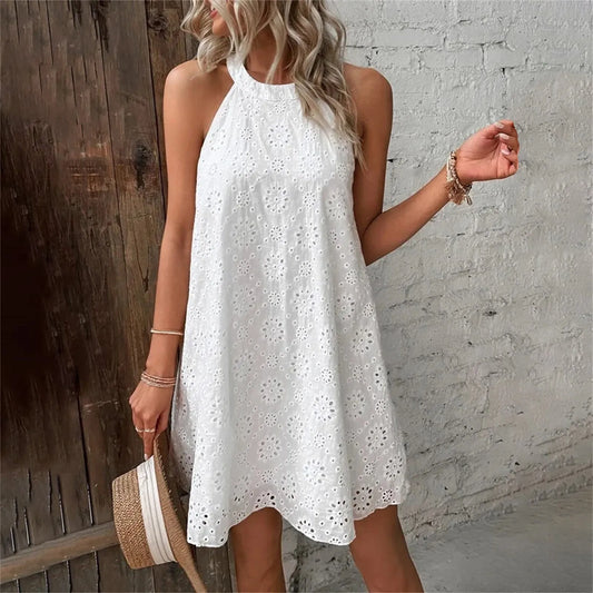 Casual Ruffles New Leaf Print Elegant Bohemian Bat Sleeve Ruffled Mini Fashion Dress