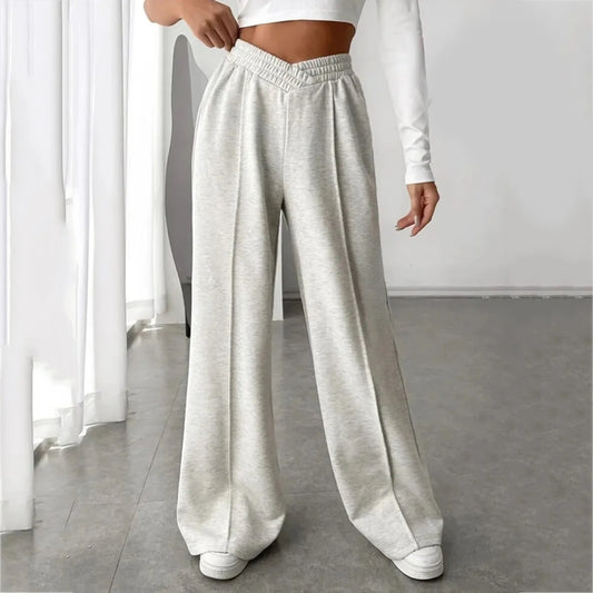 New Irregular High Wide Oversized Baggy Trousers Gray Pants