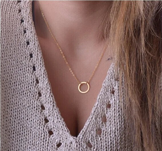 New Fashion Steampunk Cheap Round Minimalist Women Necklake