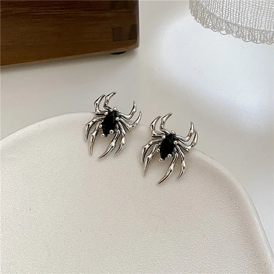 Zircon Party Jewelry Gothic Retro Fashion Black Design Halloween Old Earring