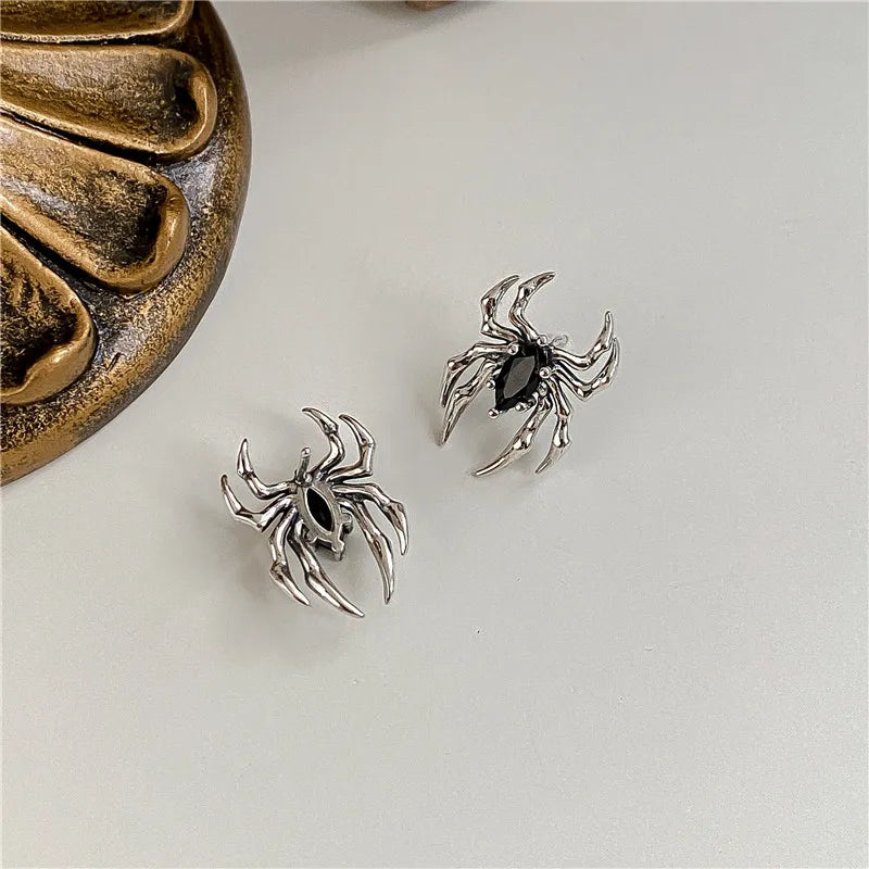 Zircon Party Jewelry Gothic Retro Fashion Black Design Halloween Old Earring