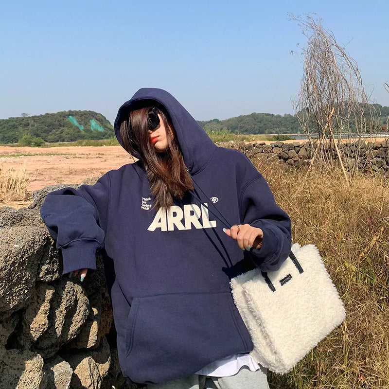 Y2K Letter Printed Casual Hoody for Spring and Autumn