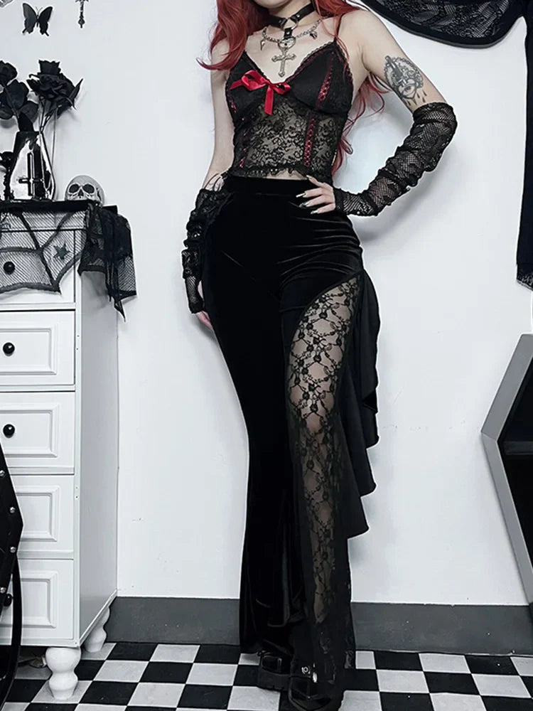 Wide Leg Gothic Halloween Pants