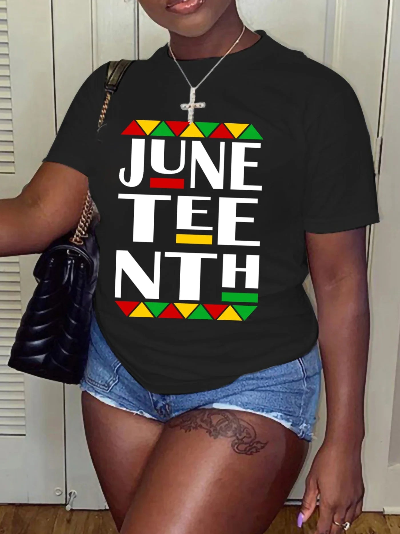 Juneteenth Women's Graphic Tee - Short Sleeve Crew Neck Top for Spring & Summer