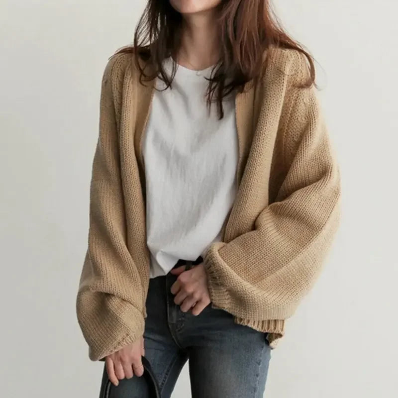 Knitted Cardigan Women 2024 Autumn Pull Femme Long Sleeve Knitwear Winter Casual Coat