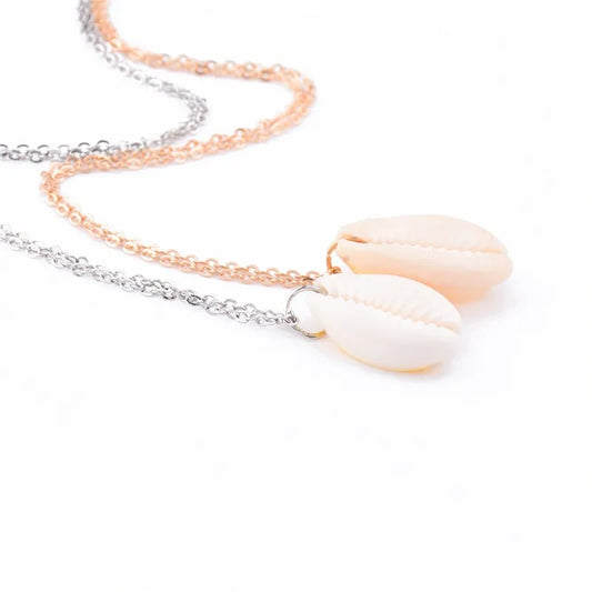 Ocean Seashell Conch Women Minimalist Clavicle Neck Beach Natural For Shell Pendant Simple Necklace