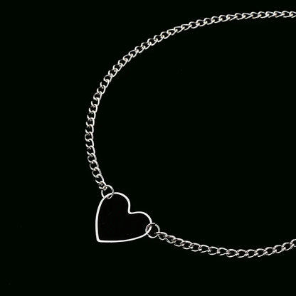 Hollow Heart Women Statement Dainty Pendant Necklake