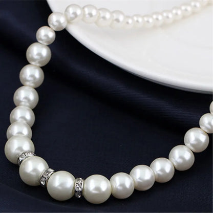 Bride Fashion Imitation Classic Pearl Suit Personality Wholesale Wild Sets Necklace