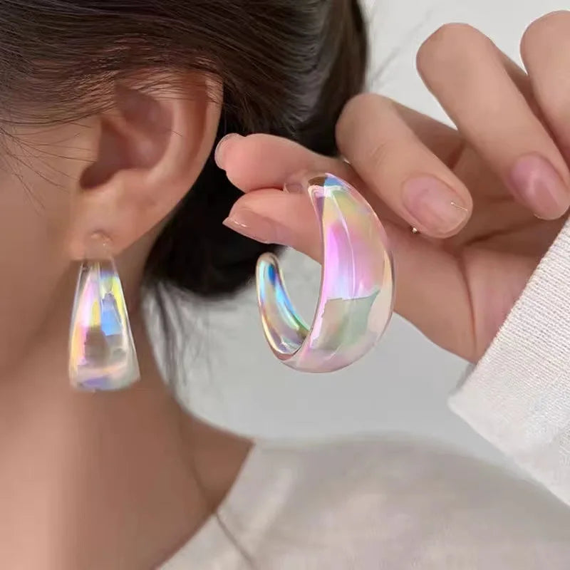 New Fashion Korean Colorful Vintage Irregular Teardrop Dangle Party Jewelry Earring