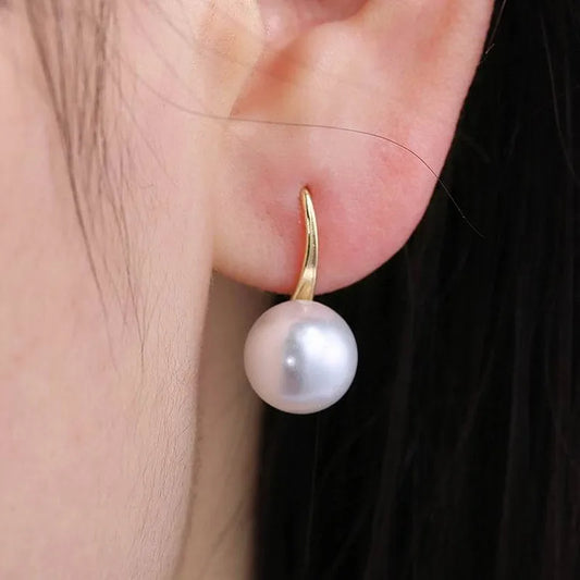 Simulated Pearls Simple Bijoux Sparkling Wedding Jewelry Earring