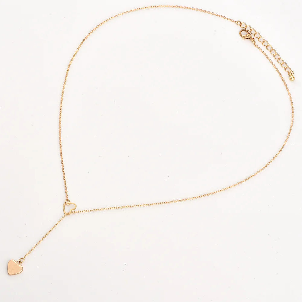 New Fashion Tiny Heart Chain Minimalist Collar Holiday Beach Statement Necklake