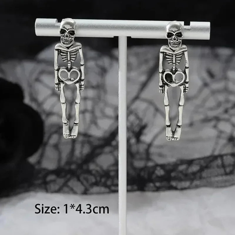 Hop Gift Fashion Drop Gothic Dropped Trend Skull Hip Halloween New Earring