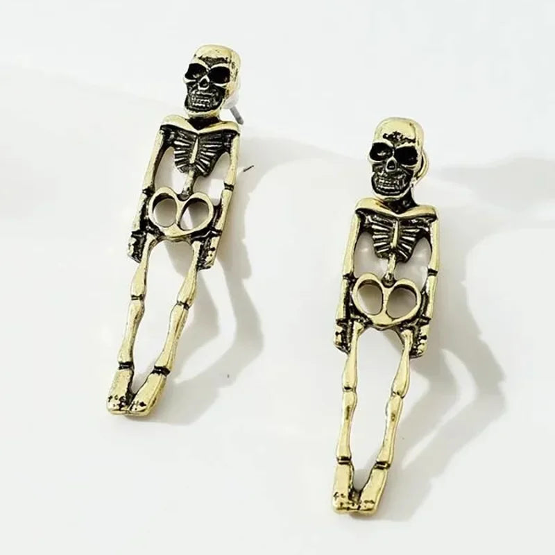 Hop Gift Fashion Drop Gothic Dropped Trend Skull Hip Halloween New Earring