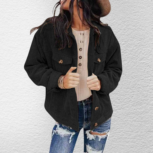 Solid Plush Long Sleeve Hooded Jacket