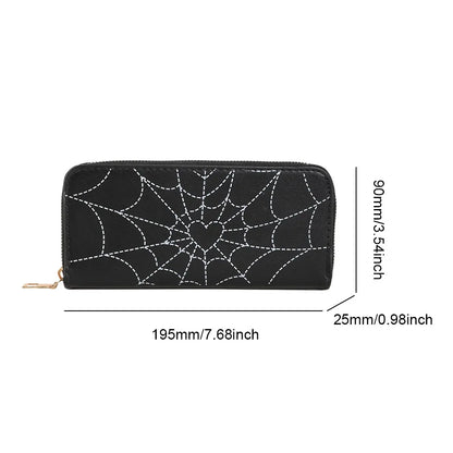 Novelty Coffin Sling Halloween Leather Gothic Spider PU Web Shape Bag