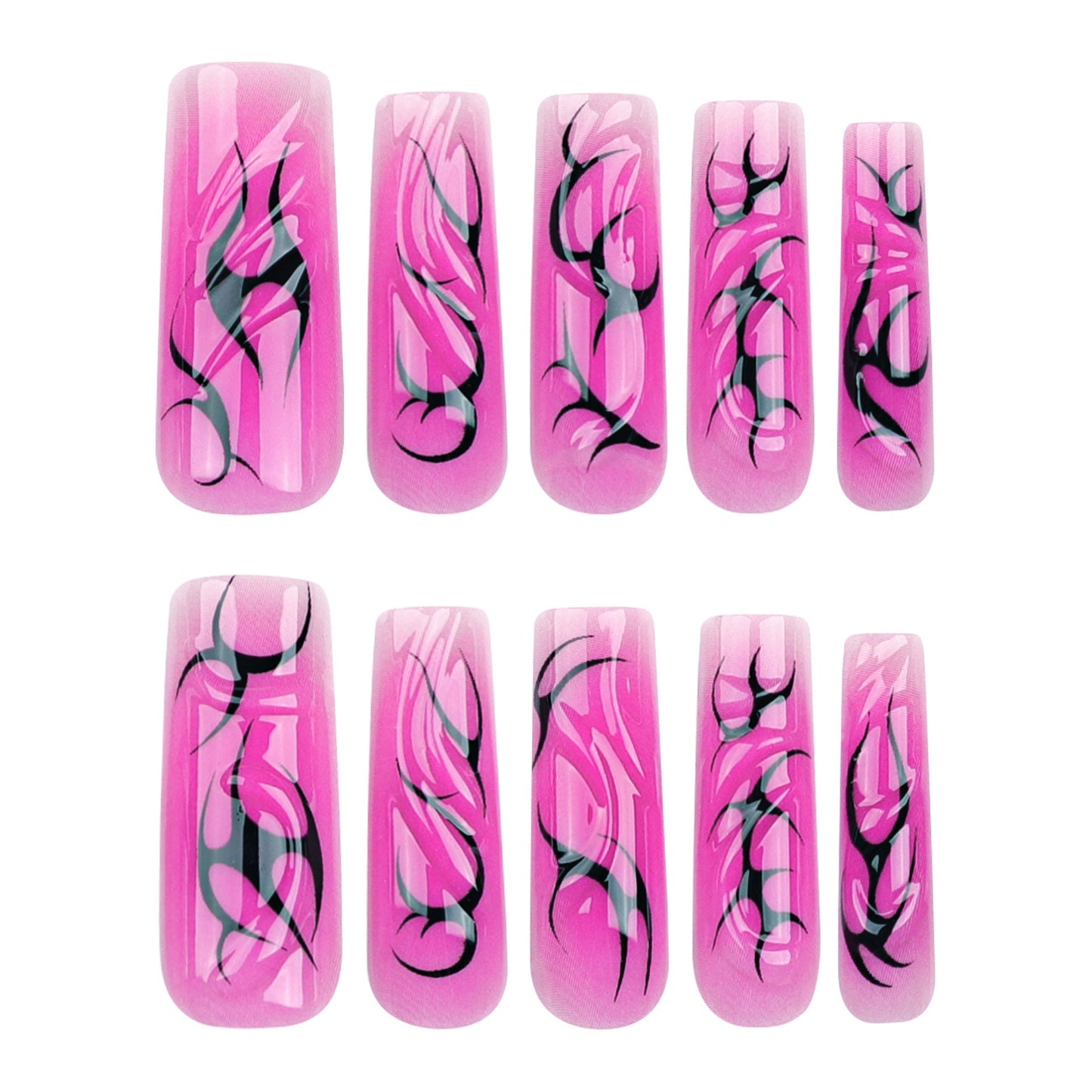 Halloween 3D Rectangular Press Gradient on Wearable Nail