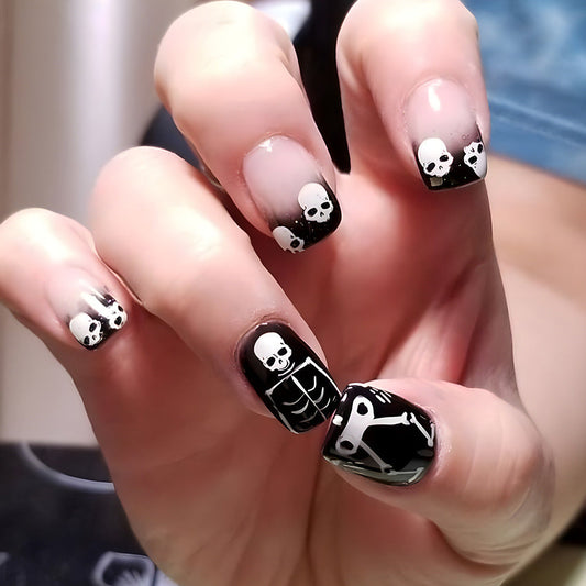 Halloween Mysterious on Dark Creative Press Skull Wearable Nail