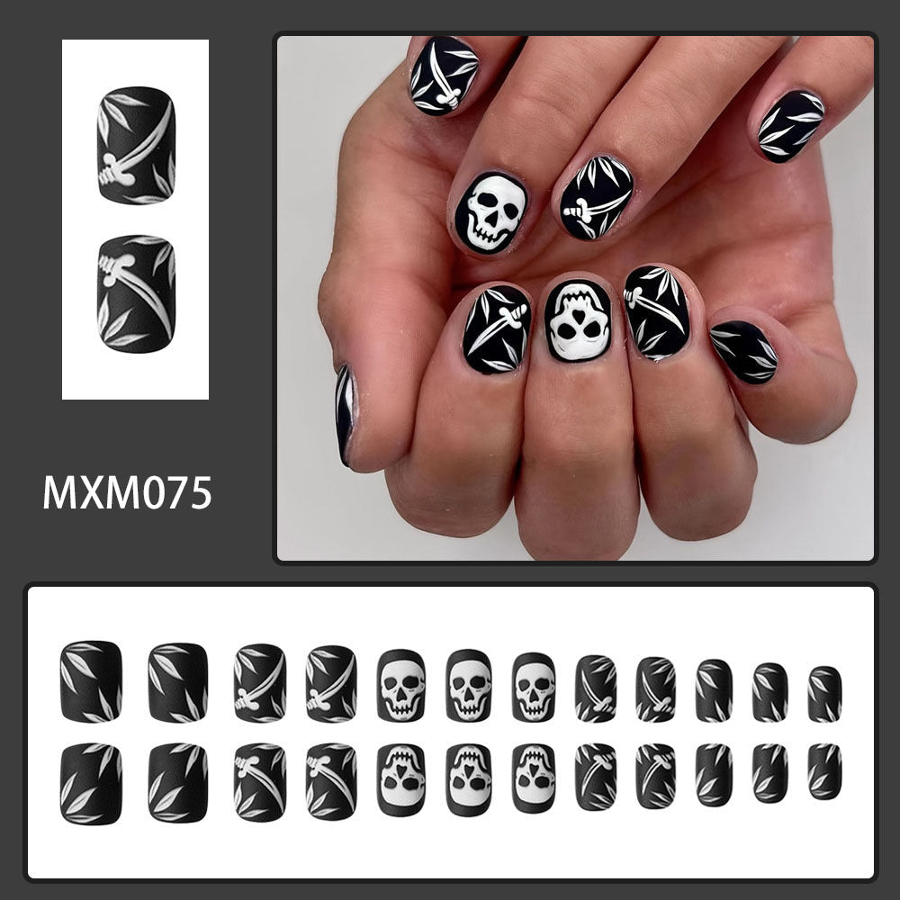 Halloween on Pink Dark Style Wearable Black Independent Press Nail