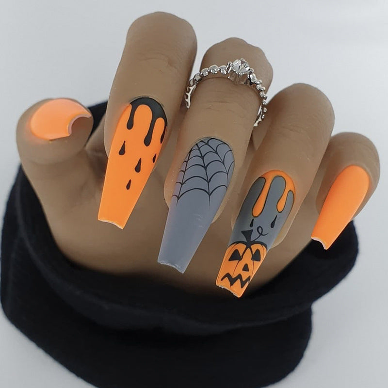 Halloween Long Press Drop Fashionable Blood Ballet on Matte False Simple Nail