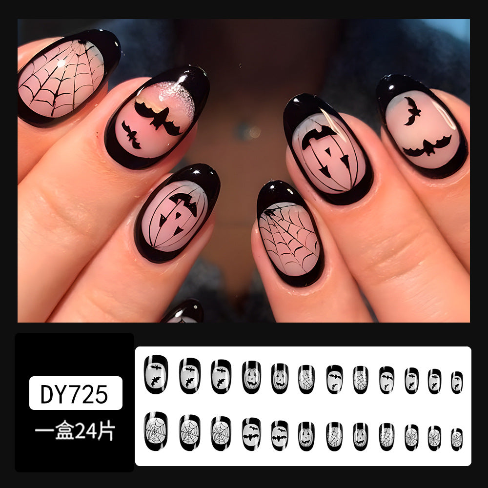 Halloween Dark on Wearable Pumpkin False Bat Press Nail