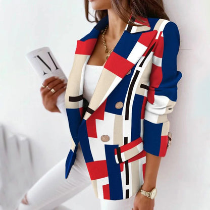 Women Spring Autumn Long Sleeve Casual Blazers Khaki Woman 2024 Fall Elegant Office Suit Coat