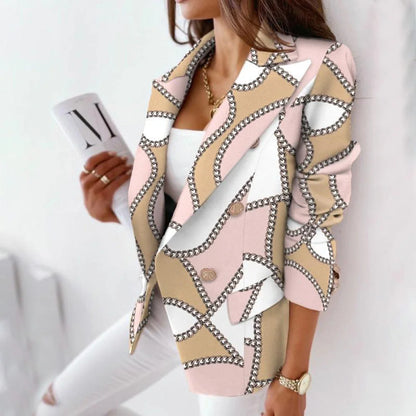 Women Spring Autumn Long Sleeve Casual Blazers Khaki Woman 2024 Fall Elegant Office Suit Coat