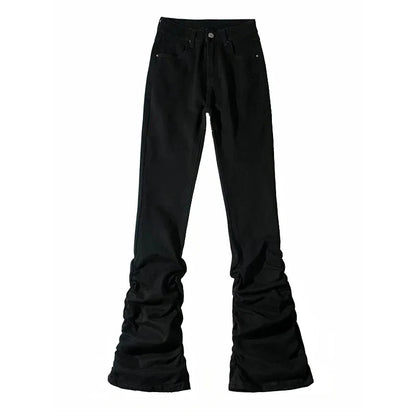 90s Retro Flare Ruched Halloween Pants