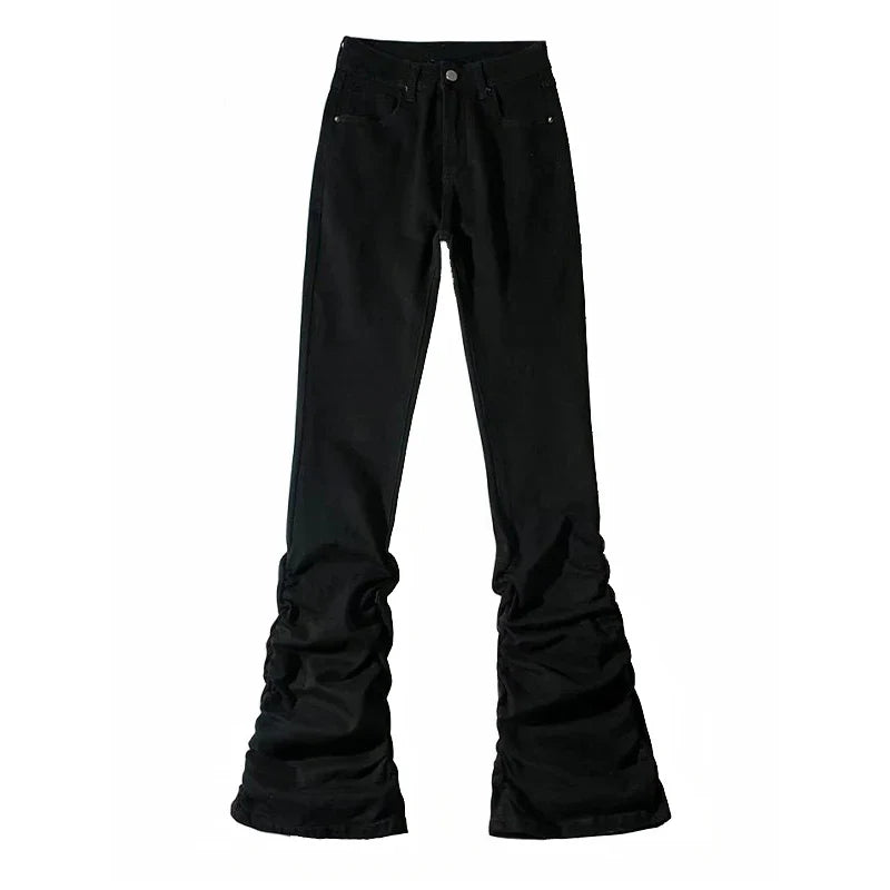 Gothic Ruched Halloween Stacked Pants