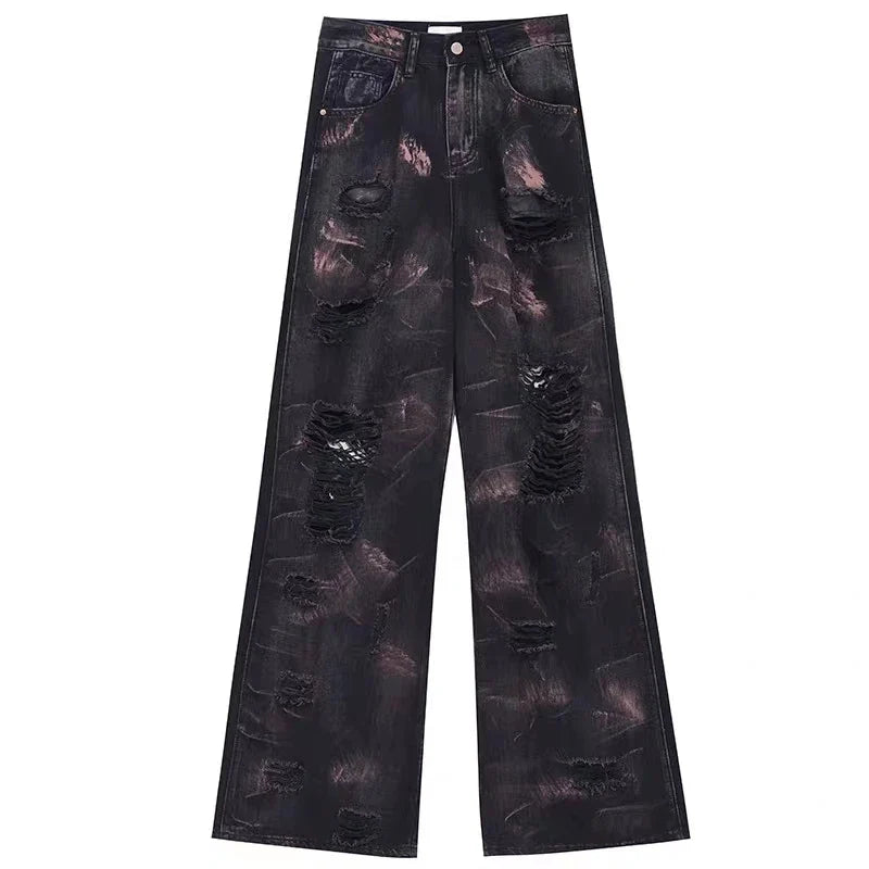 Graffiti Baggy Halloween Ripped Pants