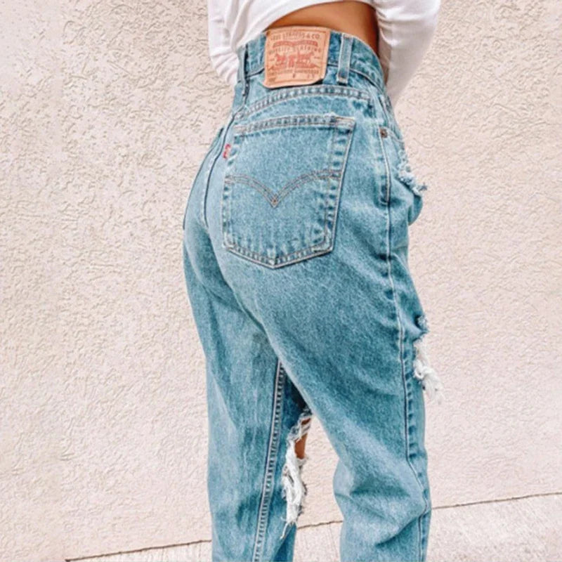 Retro For Summer 2024 New High-waisted Slimming Versatile Loose Design Jeans