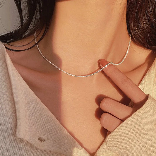Clavicle Chain Statement Collar Party Birthday Gift Sparkling Necklace