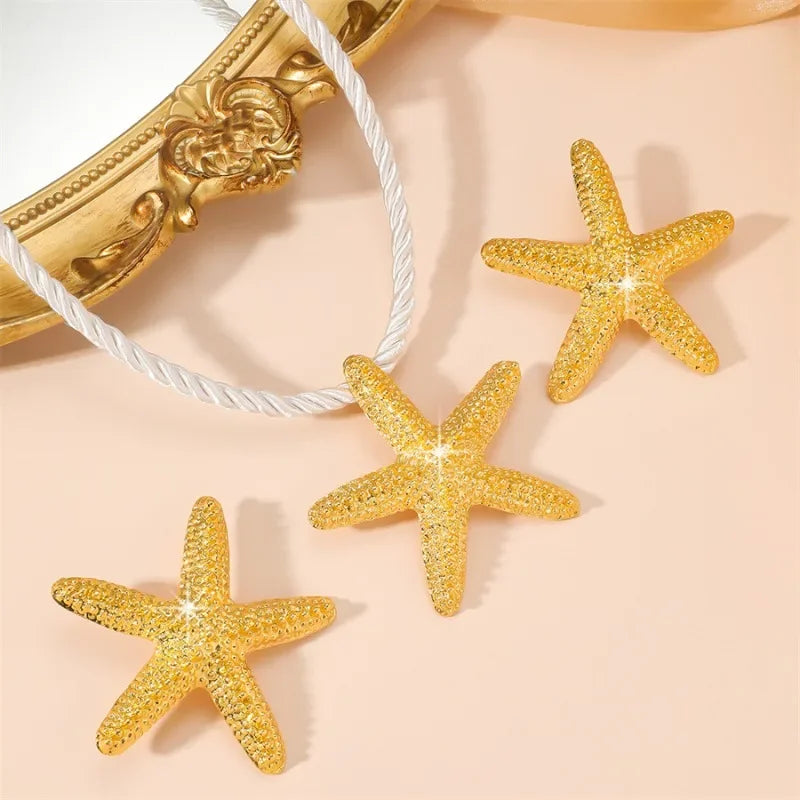 Beach Starfish Summer Party Pendant Ocean Jewelry Vacation Personalized Exaggerated Earring