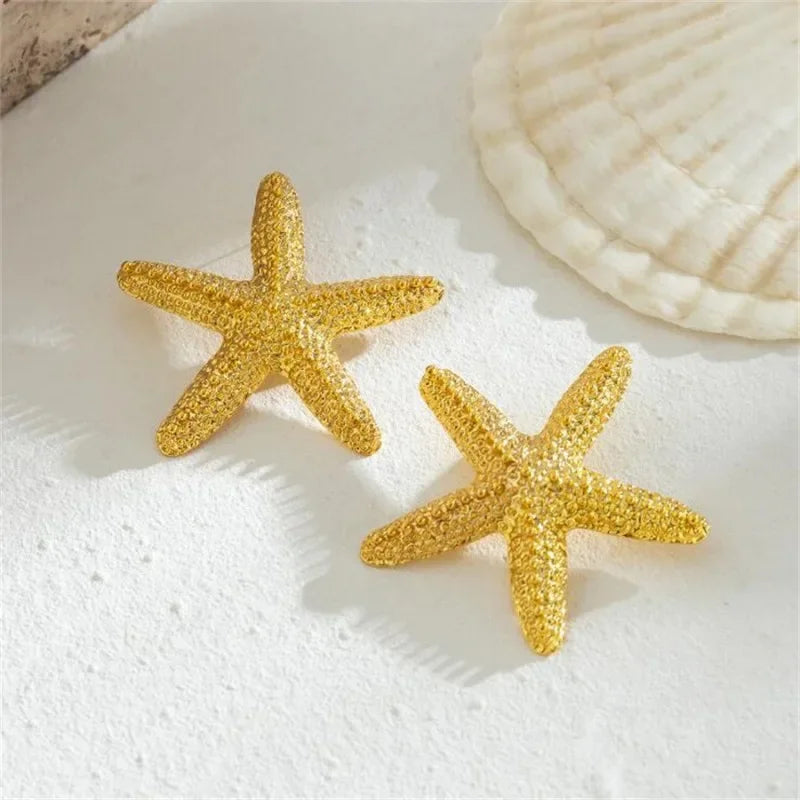 Beach Starfish Summer Party Pendant Ocean Jewelry Vacation Personalized Exaggerated Earring