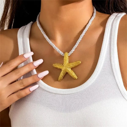 Beach Starfish Summer Party Pendant Ocean Jewelry Vacation Personalized Exaggerated Earring