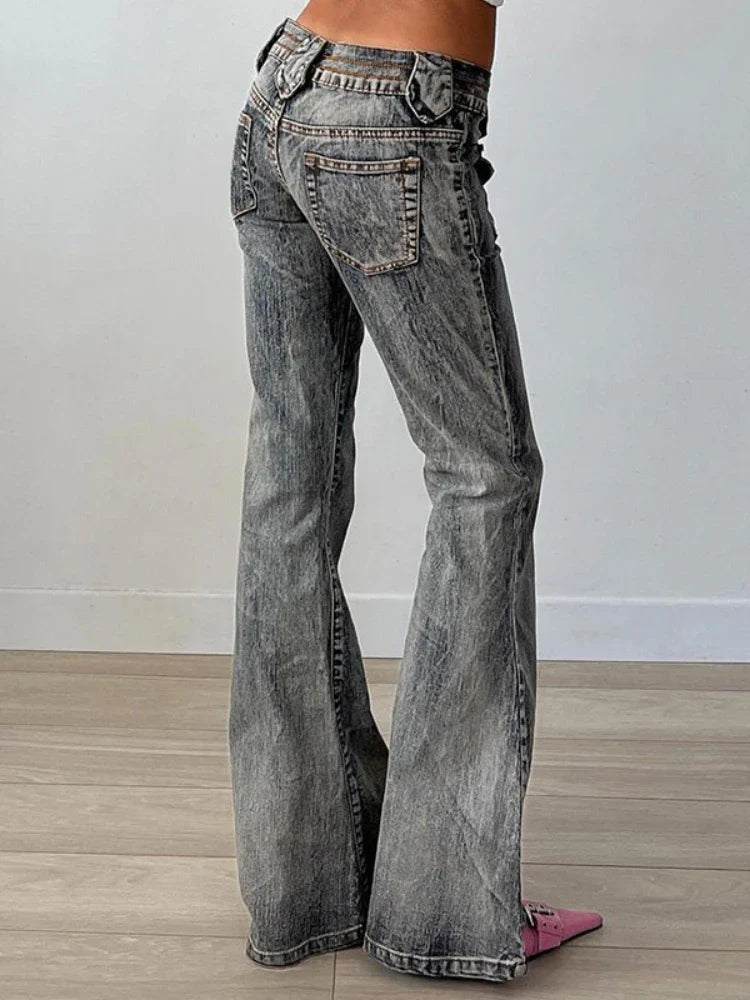 Slim High Autumn Waisted Slouchy Loose Fashion Retro Winter Street Denim Jeans