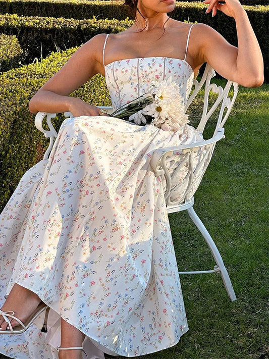 Sexy Slim Fit Floral Summer Lace Maxi Dress