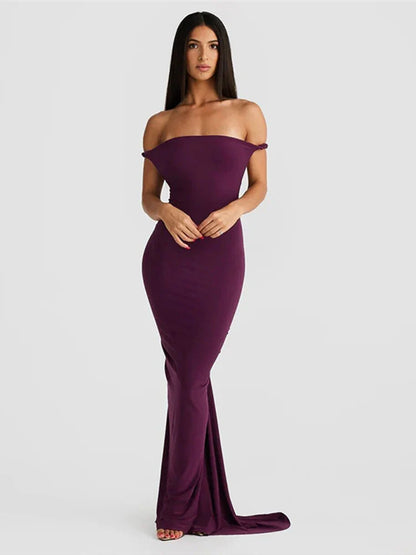 Slim Bodycon Long Mermaid Halter Off Shoulder Sexy Spring Summer Maxi Dress