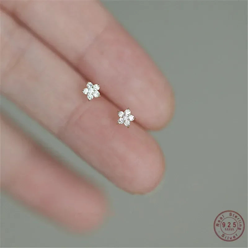 Stud Petal Girls' Crystal Hollow Flower Jewelry Mini Trendy Wholesale Earring