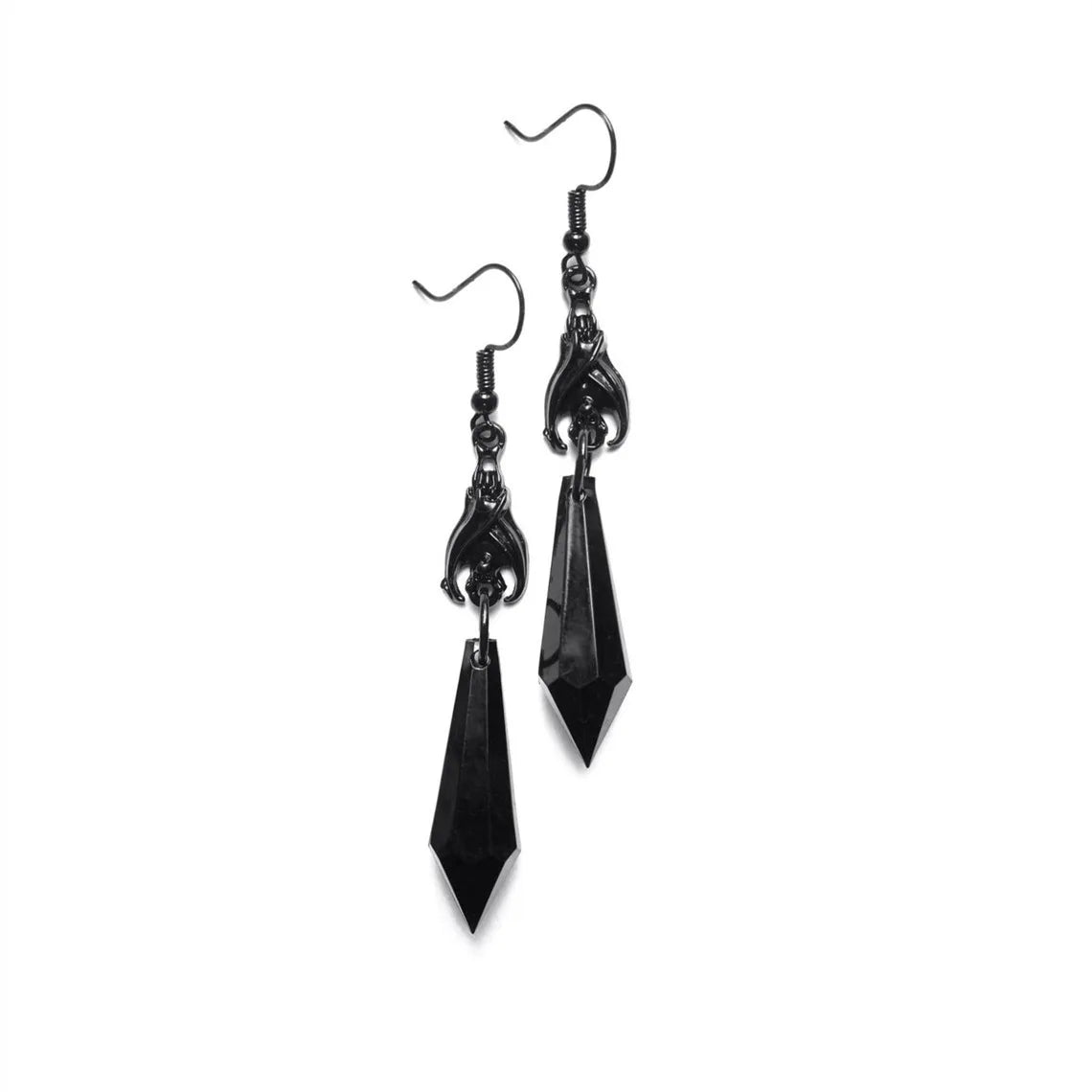 Luxury Elegant Woman Vintage Valentine's Dangle Halloween Red Gothic Black Earring