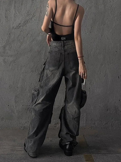 Baggy Halloween Cyber Goth Y2K Pants